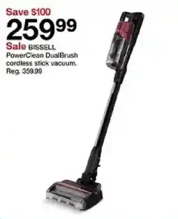 Target Bissell powerclean dualbrush cordless stick vacuum offer