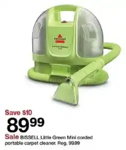 Target Bissell Little Green Mini corded portable carpet cleaner offer