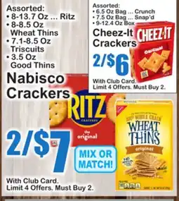 SuperFresh Nabisco Crackers offer