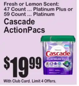 SuperFresh Cascade ActionPacs offer
