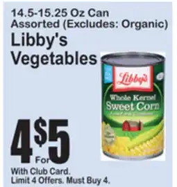 SuperFresh Libby's Vegetables offer