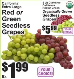 SuperFresh Red or Green Seedless Grapes offer