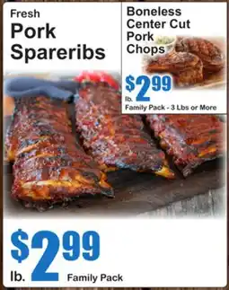 SuperFresh Fresh Pork Spareribs Boneless Center Cut Pork Chops offer
