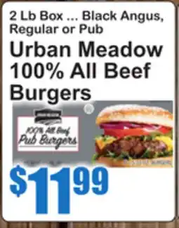 SuperFresh Urban Meadow 100% All Beef Burgers offer