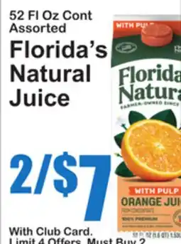 SuperFresh Florida's Natural Juice offer