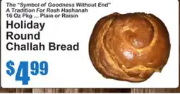 SuperFresh Holiday Round Challah Bread offer
