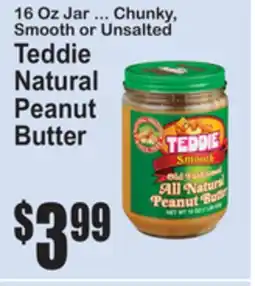 SuperFresh Teddie Natural Peanut Butter offer