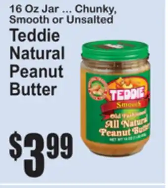 SuperFresh Teddie Natural Peanut Butter offer