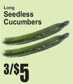 SuperFresh Long Seedless Cucumbers offer