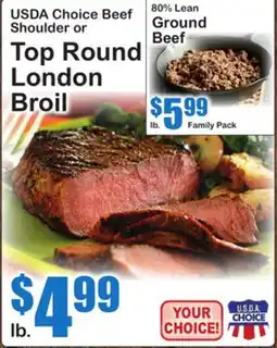 SuperFresh USDA Choice Beef Shoulder or Top Round London Broil offer