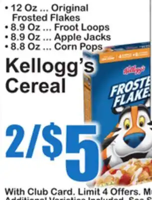 SuperFresh Kellogg's Cereal offer