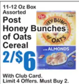 SuperFresh Post Honey Bunches of Oats Cereal offer