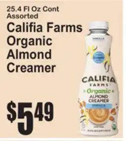 SuperFresh Califia Farms Organic Almond Creamer offer
