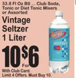 SuperFresh Vintage Seltzer offer