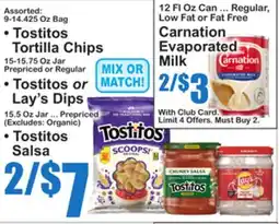 SuperFresh • Tostitos Tortilla Chips • Tostitos or Lay's Dips • Tostitos Salsa offer