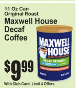 SuperFresh Maxwell House Decaf Coffee offer