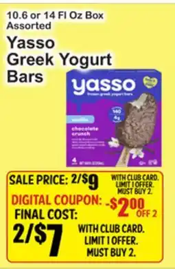 SuperFresh Yasso Greek Yogurt Bars offer