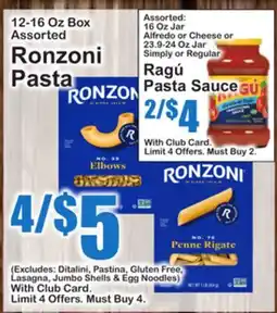 SuperFresh Ronzoni Pasta offer