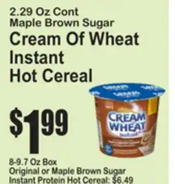 SuperFresh Maple Brown Sugar Cream Of Wheat Instant Hot Cereal offer
