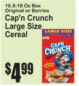 SuperFresh Cap'n Crunch Large Size Cereal offer
