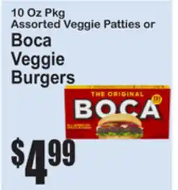 SuperFresh 10 Oz Pkg Assorted Veggie Patties or Boca Veggie Burgers offer