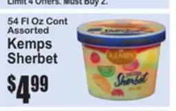 SuperFresh 54 Fl Oz Assorted Kemps Sherbet offer