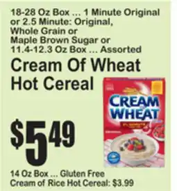 SuperFresh Cream Of Wheat Hot Cereal offer