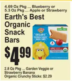 SuperFresh Earth's Best Organic Snack Bars offer