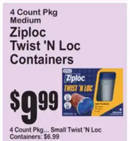 SuperFresh Ziploc Twist 'N Loc Containers offer