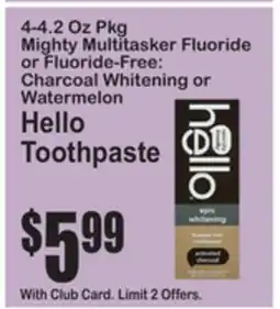 SuperFresh Hello Toothpaste offer