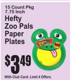 SuperFresh Hefty Zoo Pals Paper Plates offer