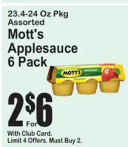 SuperFresh Mott's Applesauce offer