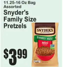 SuperFresh Snyder's Family Size Pretzels offer