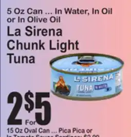 SuperFresh La Sirena Chunk Light Tuna offer