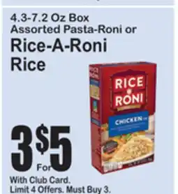 SuperFresh 4.3-7.2 Oz Box Assorted Pasta-Roni or Rice-A-Roni Rice offer
