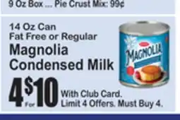 SuperFresh 14 Oz Can Fat Free or Regular Magnolia Condensed Milk offer