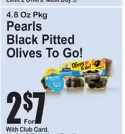 SuperFresh Pearls Black Pitted Olives To Go! offer