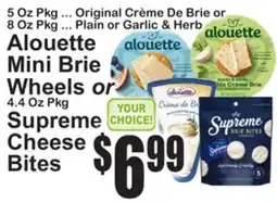 SuperFresh Alouette Mini Brie Wheels or Supreme Cheese Bites offer