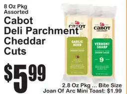 SuperFresh Cabot Deli Parchment Cheddar Cuts offer