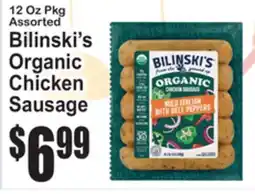 SuperFresh Bilinski's Organic Chicken Sausage offer