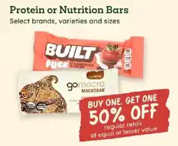 Sprouts Farmers Market Built protein bar offer