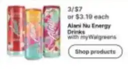 Walgreens Alani Nu Energy Drinks offer