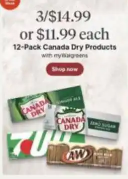 Walgreens Canada Dry Products offer