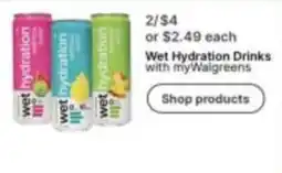 Walgreens Wet Hydration Drinks offer