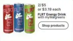 Walgreens Flrt energy drink offer