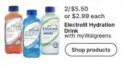 Walgreens Electrolyt Hydration Drink offer