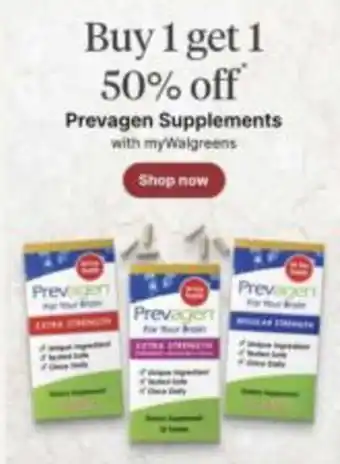 Walgreens Prevagen Supplements offer