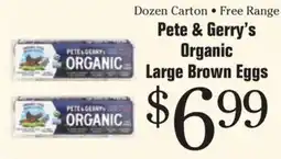 Morton Williams Pete & Gerry's Organic Large Brown Eggs offer