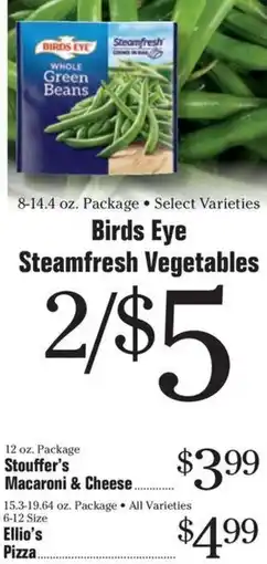 Morton Williams Birds Eye Steamfresh Vegetables offer
