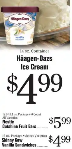 Morton Williams Haagen-Dazs ice cream offer